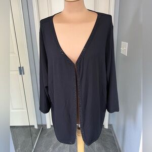Talbots‎ Black Rhinestone Studded Dressy Cardigan